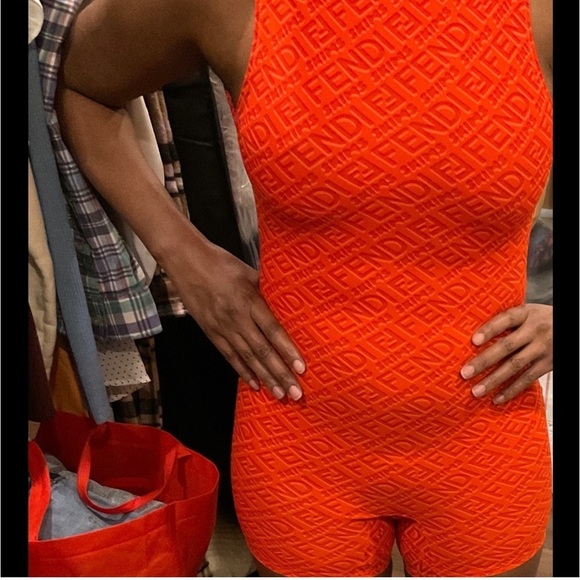 Fendi X Skims Sleeveless Mid Thigh Bodysuit In Georgia New with Tags! - Picture 5 of 13